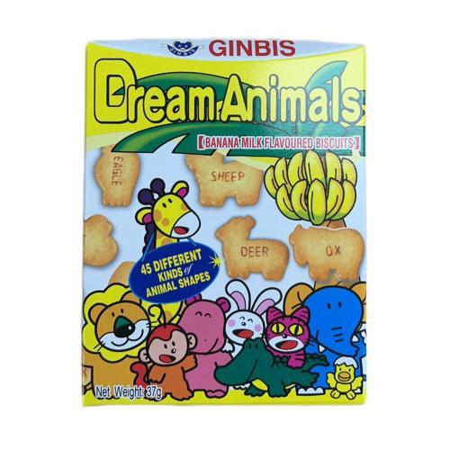 日本GINBIS金必氏动物饼干香蕉牛奶味37g