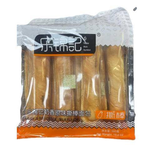 乐锦记奶香原味撕棒面包 380克